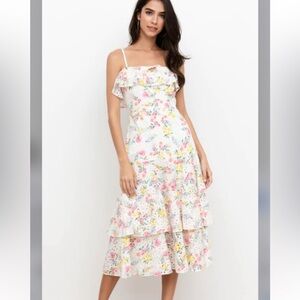 Yumi Kim All-over floral print and eyelet design  maxi dress- retail price $278